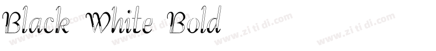 Black White Bold字体转换